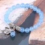 Meditačný náramok, akvamarín