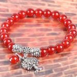 Meditačný náramok, červený achát