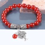 Meditačný náramok, červený achát