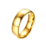 Pánska snubná obrúčka z nerezovej ocele, zlatá, veľkosť 11