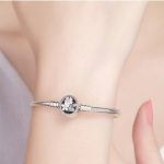 Strieborný náramok s čerešňovým kvetom, 20 cm