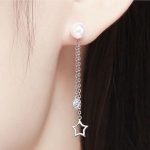 Strieborné náušnice s príveskom hviezda