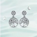 Strieborné náušnice s motívom stromu života