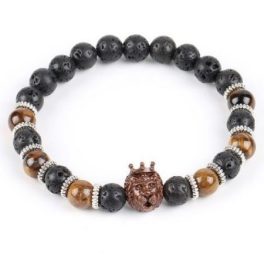 Náramok Leví kráľ s tigrím okom, medená farba