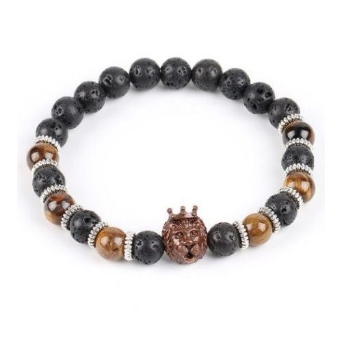 Náramok Leví kráľ s tigrím okom, medená farba