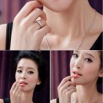 Dámsky zásnubný prsteň, klasický, strieborný, veľkosť 6