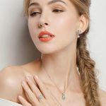 Strieborný náhrdelník s príveskom strom života, zelená