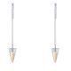 Trojuholníkové náušnice zdobené kryštálmi Swarovski, broskyňa
