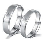 Pánsky snubný prsteň, nerez, striebro, veľkosť 11