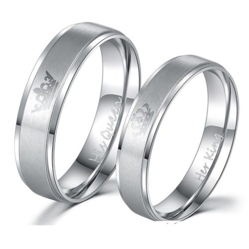 Pánsky snubný prsteň, nerez, striebro, veľkosť 11