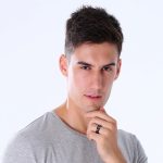 Pánsky snubný prsteň, nehrdzavejúca oceľ, čierna, veľkosť 8