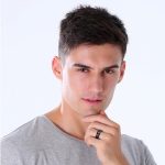 Pánsky snubný prsteň, nehrdzavejúca oceľ, čierna, veľkosť 11