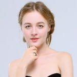 Dámsky snubný prsteň, nerez, čierna, veľkosť 7