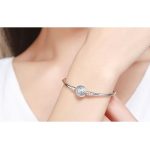 Strieborný náramok s hadím vzorom, 17 cm