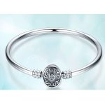 Strieborný náramok s hadím vzorom, 19 cm