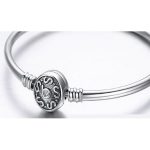 Strieborný náramok s hadím vzorom, 19 cm