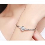 Strieborný náramok s hadím vzorom, 19 cm