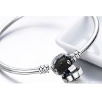 Strieborný náramok s hadím vzorom, 19 cm