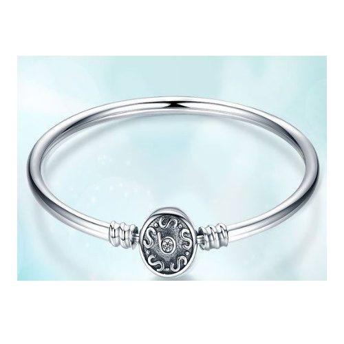 Strieborný náramok s hadím vzorom, 21 cm