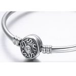 Strieborný náramok s hadím vzorom, 21 cm