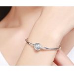 Strieborný náramok s hadím vzorom, 21 cm