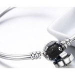 Strieborný náramok s hadím vzorom, 21 cm