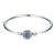 Strieborný náramok s motívom modrých očí, 21 cm