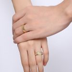 Pánsky snubný prsteň, nerez, zlatý, veľkosť 7