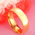 Pánsky snubný prsteň, nerez, zlatý, veľkosť 11