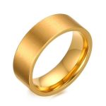 Pánsky snubný prsteň, široký, nerez, zlatá farba, veľkosť 10