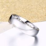 Pánsky snubný prsteň, klasický štýl, nerez, strieborná farba, veľkosť 12