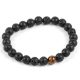 Meditačný náramok s čiernym lávovým kameňom a tigrím okom
