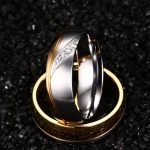 Pánsky snubný prsteň, nerez, zlatý, veľkosť 10