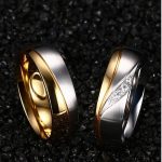 Pánsky snubný prsteň, nerez, zlatý, veľkosť 11