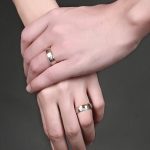 Dámsky snubný prsteň, nerez, zlatý, veľkosť 9