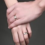 Dámsky snubný prsteň, nerez, zlatý, veľkosť 8