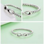 Strieborný prsteň zdobený znakom nekonečna, veľkosť 8