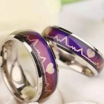 Náladový prsteň so vzorom srdca, veľkosť 7