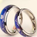 Náladový prsteň so vzorom srdca, veľkosť 7