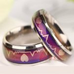 Náladový prsteň so vzorom srdca, veľkosť 7