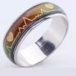 Náladový prsteň so vzorom srdca, veľkosť 7