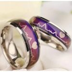 Náladový prsteň so vzorom srdca, veľkosť 7