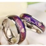 Náladový prsteň so vzorom srdca, veľkosť 8