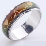 Náladový prsteň so vzorom srdca, veľkosť 9