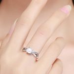 Strieborný prsteň s perlami, veľkosť 8