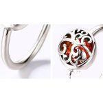 Strieborný prsteň s motívom stromu života, červený, veľkosť 6