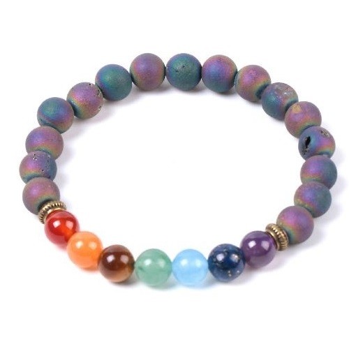 Farebný perlový náramok s farbami 7 čakier
