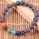 Farebný perlový náramok s farbami 7 čakier