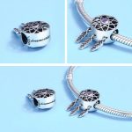 Strieborný lapač snov so zirkónovým kryštálom