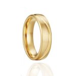 Pánsky snubný prsteň, titánová oceľ, zlato, veľkosť 9